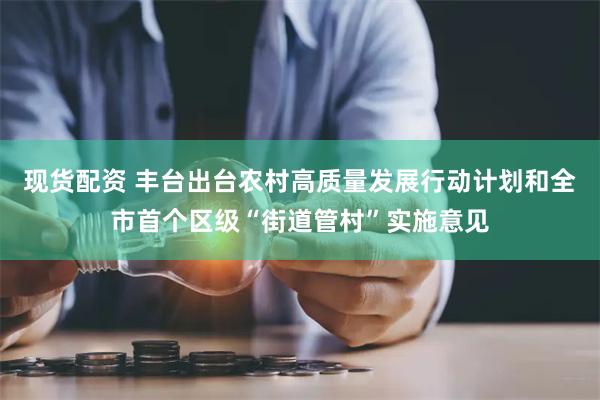 现货配资 丰台出台农村高质量发展行动计划和全市首个区级“街道管村”实施意见