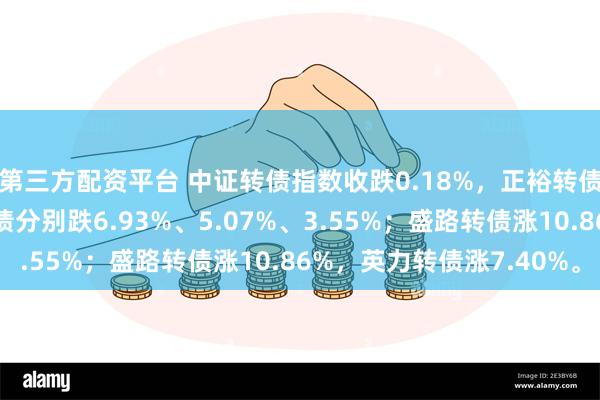 第三方配资平台 中证转债指数收跌0.18%，正裕转债、聚隆转债、天路转债分别跌6.93%、5.07%、3.55%；盛路转债涨10.86%，英力转债涨7.40%。