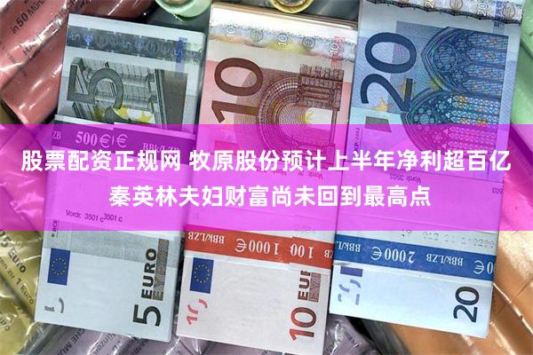 股票配资正规网 牧原股份预计上半年净利超百亿 秦英林夫妇财富尚未回到最高点